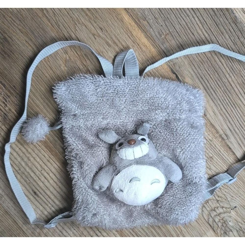 My Neighbor Totoro Mini Totoro Plush Backpack Gray Y2k Vtg - Picture 1 of 13